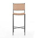 Four Hands Garza Bar Stool - Natural Leather Single Chair