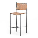 Four Hands Garza Bar Stool - Natural Leather Single Chair