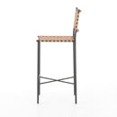 Four Hands Garza Bar Stool - Natural Leather Single Chair