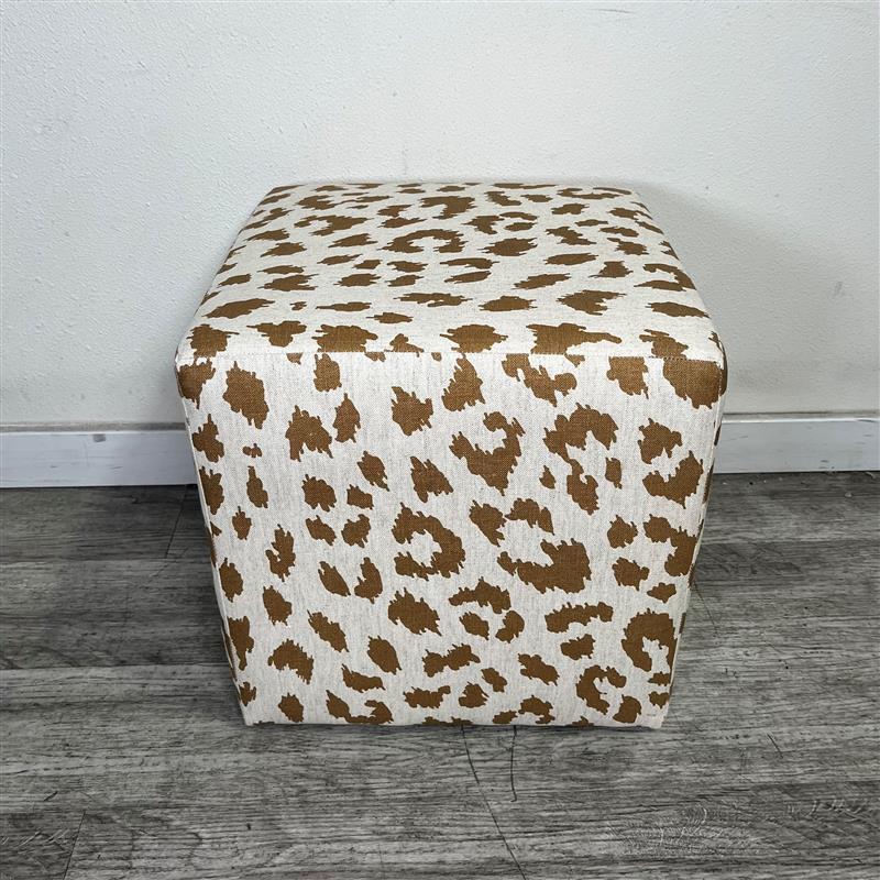 Safari Chic: Animal Print Cube Ottoman