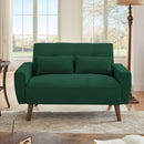 Soscana Modern Green Upholstered Loveseat