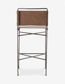 Four Hands Wharton Bar Stool - Distressed Brown