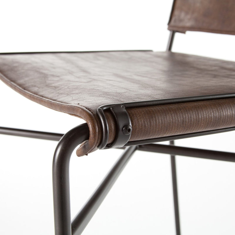 Four Hands Wharton Counter Stool - Distressed Brown