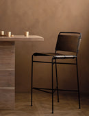 Four Hands Wharton Bar Stool - Distressed Brown