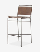 Four Hands Wharton Bar Stool - Distressed Brown
