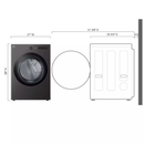 LG 7.4 cu. ft. Smart Front Load Electric Dryer black