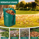 Etokfoks 60 Gallon Dustpan Leaf Bag and Adjustable Metal Handle Garden Rake Set for Lawn Yard Leaves Shrub Grass Kit