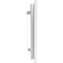 DreamLine Enigma Air Brushed Stainless Steel 56-in to 60-in W x 76.0-in H Frameless Clear Glass Sliding Shower door