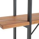 Christopher Knight Home Industrial Iron Bookcase with Solid Wood Shelves and X-Frame in Antique Black Finish