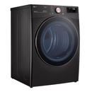 LG True Steam 7.4-cu ft Stackable Vented Electric Dryer ( Black Steel )