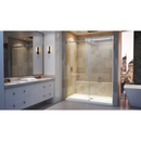 DreamLine Enigma Air Brushed Stainless Steel 56-in to 60-in W x 76.0-in H Frameless Clear Glass Sliding Shower door