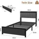 IdealHouse Twin Size Black Industrial Platform Bed Frame