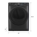 GE 7.8-cu ft Stackable Vented Electric Dryer with Steam Cycle ( Carbon Graphite )
