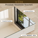 TETOTE 24 x 36 in White Frameless Surface/Recessed Aluminum Mirrored Rectangle Medicine Cabinet With Adjustable Shelves
