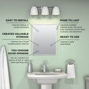 Project Source 16-in x 20-in Surface/Recessed Mount Frameless Mirrored Rectangle Medicine Cabinet
