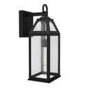 allen + roth Cogburn 1 -Light 16.25-in H Black Hardwired Outdoor Wall Light