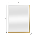 Origin 21 22-in W x 28.0-in H Rectangle Gold Framed Wall Mirror
