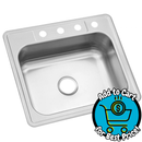 Glacier bay 25 in. Drop-in Single Bowl 22 Gauge Stainless Steel Kitchen Sink