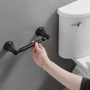 BWE 4 -Piece Abyssal Hush Matte Black Decorative Bathroom Hardware Set Towel Bar, Toilet Paper Holder, Towel Ring ,Robe Hook Included