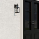 allen + roth Cogburn 1 -Light 16.25-in H Black Hardwired Outdoor Wall Light