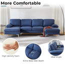 Modern Blue U Shaped Sectional Sofa