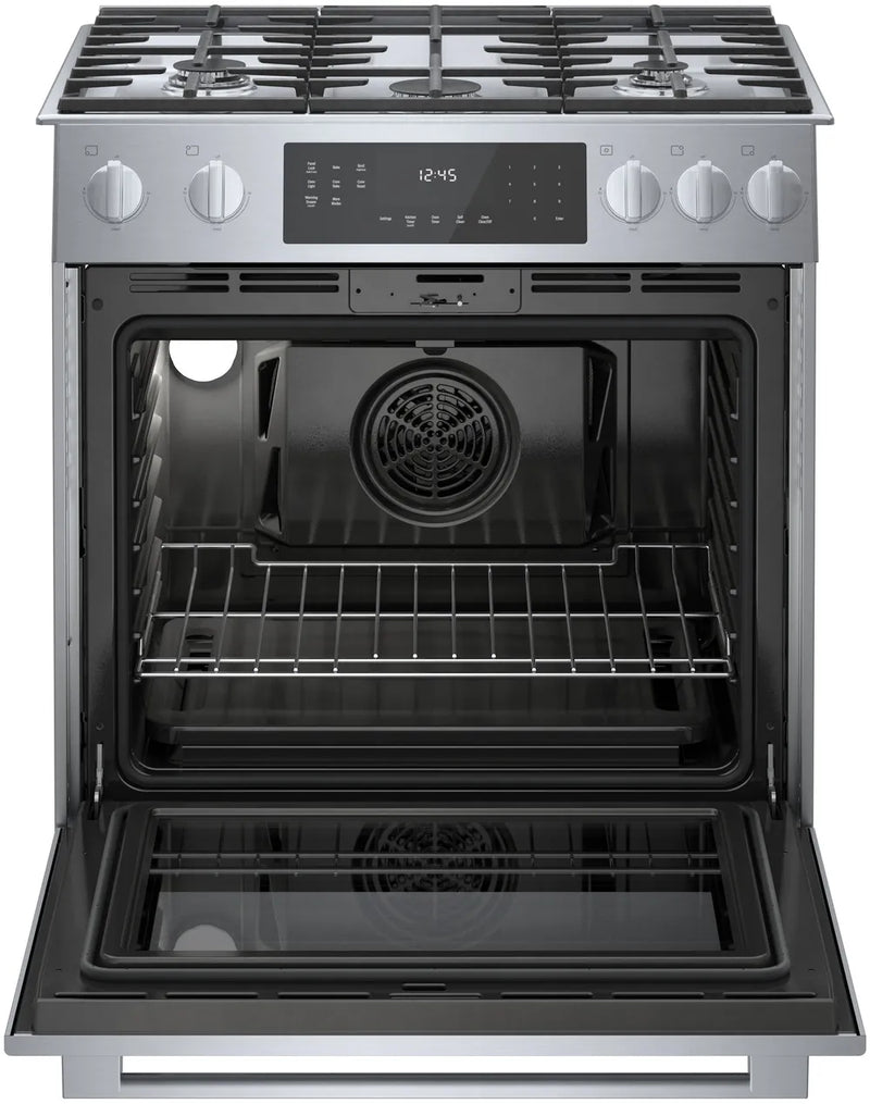 Bosch 800 Series 30-in 5-Burners 4.8-cu ft Convection Oven Slide-In Natural Gas Range -Stainless Steel
