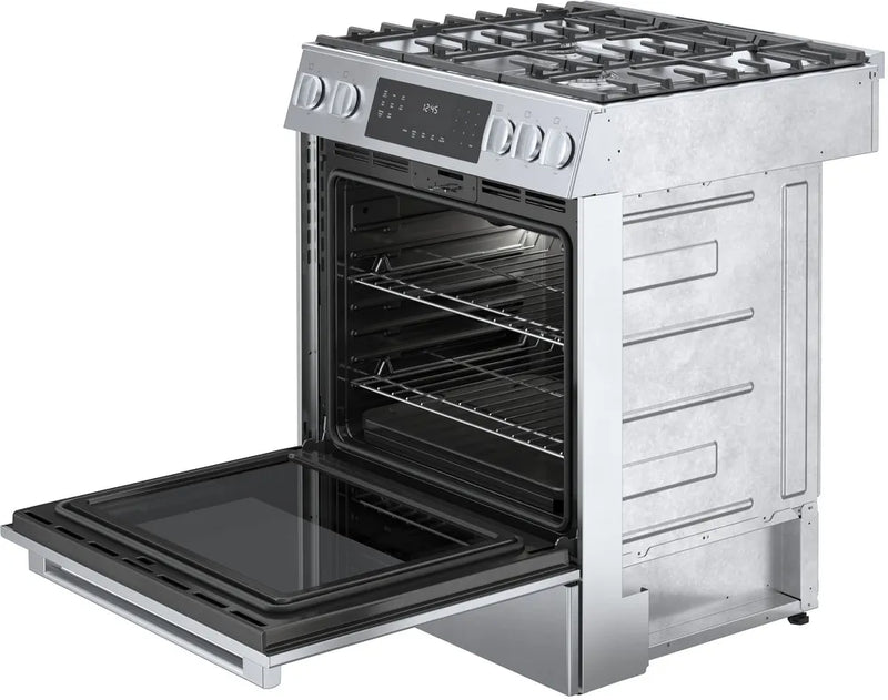 Bosch 800 Series 30-in 5-Burners 4.8-cu ft Convection Oven Slide-In Natural Gas Range -Stainless Steel