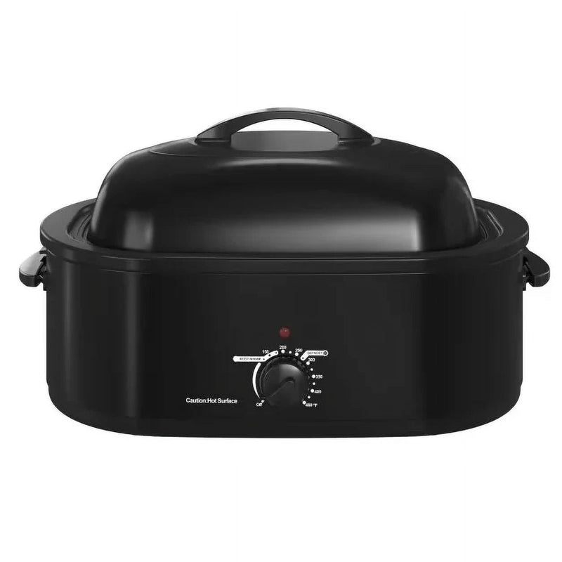 18 QT Electric Roaster Oven With Removable Insert Pot, Black