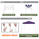 Ozark Trail 10' x 10' Purple Instant Slant Leg Pop-Up Canopy Outdoor Shade