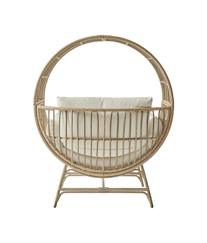 Better Homes & Gardens Bellamy Round Wicker Outdoor Egg Chair, Beige