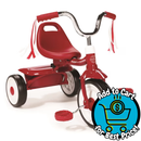 Radio Flyer Ready to Ride Folding Trike for Toddlers with Streamers, Red, Ages 1 ½ - 3 Years Tricycle