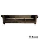 Bespoke Custom chesterfield Brown Velvet Sofa 108”