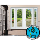 RELIABILT Steel Patio Door 96-in x 80-in x 4-9/16-in Jamb Primed Steel right-hand inswing French Patio Door with Dual-pane Glass (Screen Included)