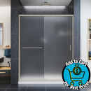 DreamLine Infinity-Z 60" x 72" Sliding Shower Door, Frosted Glass in Brushed Nickel