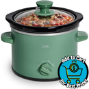 COOK WITH COLOR Slow Cooker, Crock Pot, 2-Quart with Removable Stoneware Pot, Green
