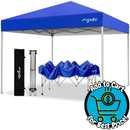 GVDV Canopy Tent, 10x10 ft Easy Pop up Outdoor Canopy Tent, Portable Straight Leg Gazebo Instant Canopy, Blue