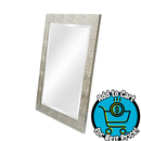 allen + roth 27-in W x 33.0-in H Rectangle Glitzy silver Framed Framed Wall Mirror