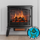 Matte Black Metal Flat Wall Infrared Quartz Electric Stove with Thermostat