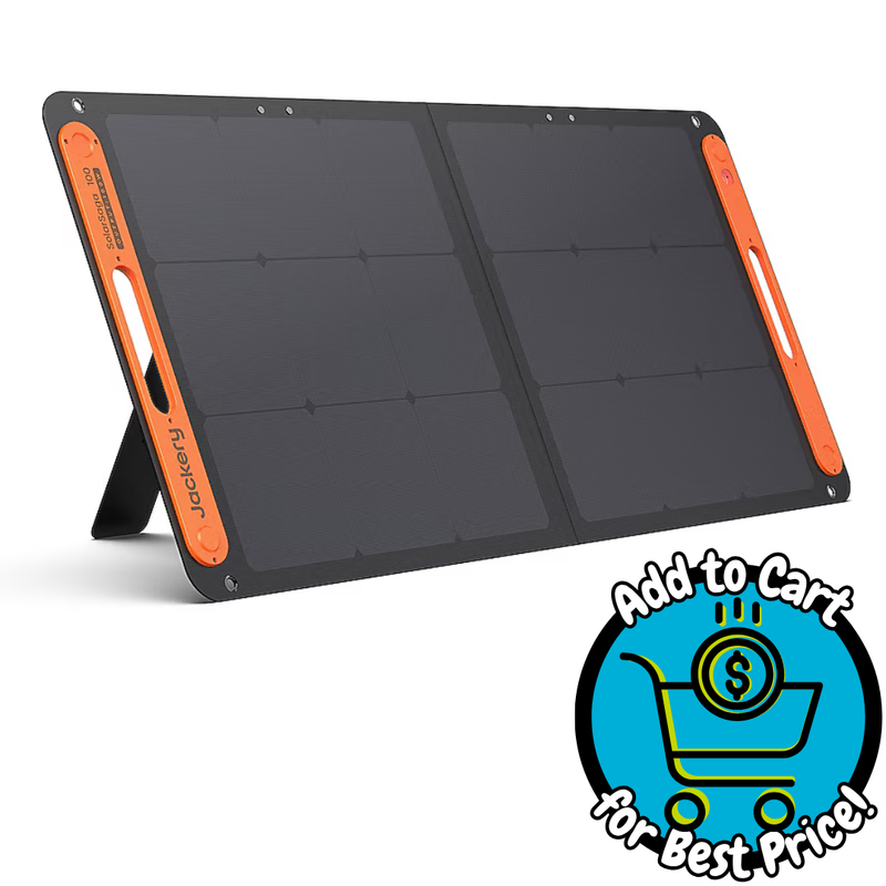 Jackery SolarSaga 100W 24-in x 21-in x 1-in 100-Watt Portable Solar Pa