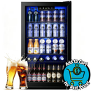 SIMZLIFE 17.3-in W 130-Can Capacity Black Freestanding Beverage Refrigerator 3.2 Cu.ft Mini Fridge Cooler with Reversible Door/Digital Temp Control