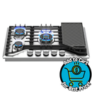 GASLAND 30-in 5 burners Stainless steel Gas Cooktop (Griddle NOT Included)