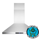 AKDY 30 inch Convertible 343-CFM Stainless steel Island Range Hood