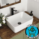 DeerValley Liberty Ceramic 15.94-in Vessel Rectangular Modern White Bathroom Sink