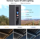 PURPLE LEAF Caesar Solar Louvered Pergola with LED Strip Lights and Control Panel Aluminum Outdoor Pergola with Adjustable Roof