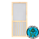 Screen Tight 5 Bar Universal reversible 36-in W x 80-in H x 1-in T Natural Single Hinged Wood Screen door