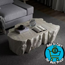 Noble House Einar 48" White Faux Marble Specialty Shape Fiberglass Top Coffee Table