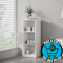 Mainstays Ardent 3-Tier Storage Tower with 1 Door and 2 Open Shelves, White