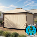 Sunjoy 12-ft x 10-ft Khaki Gazebo curtains