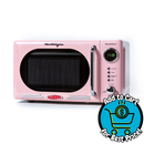 Nostalgia Retro Microwave Oven, 700W Compact Countertop, Pink