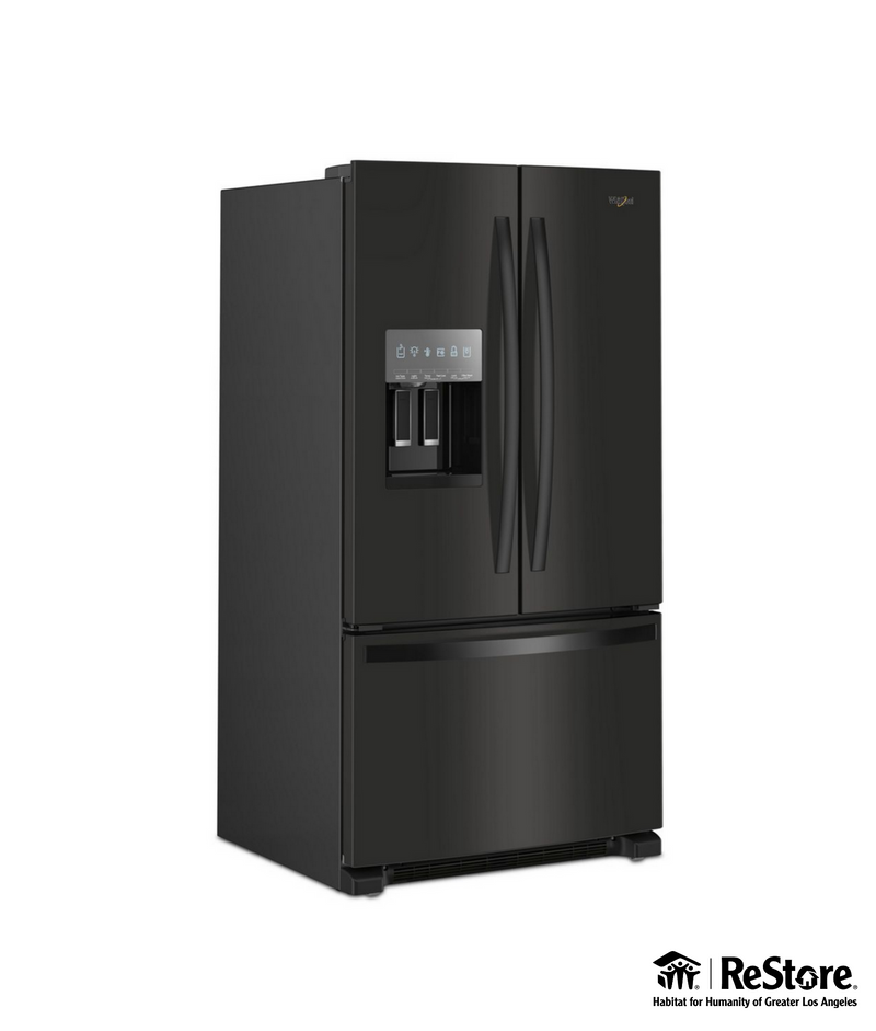 Whirlpool 36" French Door Refrigerator with Ice and Water Dispenser - Black